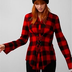 Express flannel corset shirt EUC